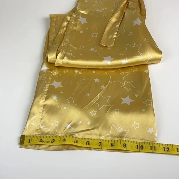 Satin gold straight leg pyjama pants loungewear size extra small - Picture 8 of 13